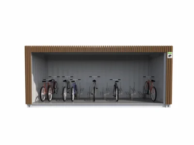 ABRI VÉLO EN CONTAINER 20 PIEDS SEMI-COUVERT 16 PLACES