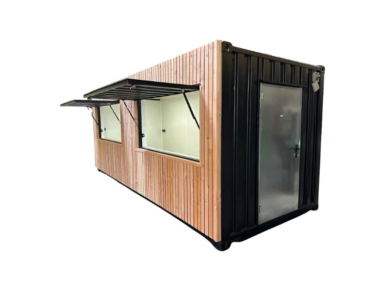 SNACK EN CONTAINER 20 PIEDS – 2 AUVENTS LATÉRAUX