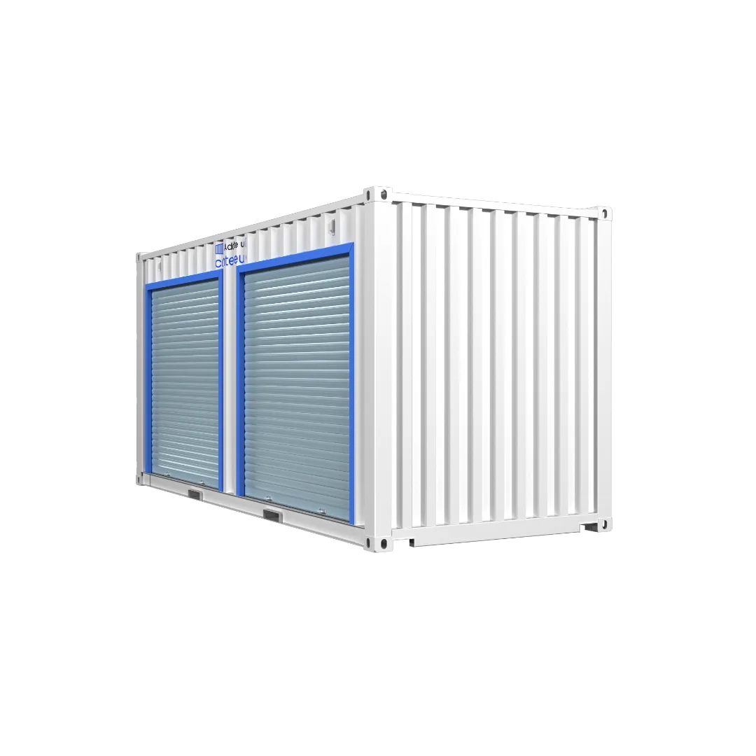 LOCAL DE STOCKAGE EN CONTAINER DE 20 PIEDS AVEC DOUBLE PORTE RIDEAU MÉTALLIQUE