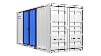 LOCAL DE STOCKAGE EN CONTAINER DE 20 PIEDS AVEC PORTE COULISSANTE