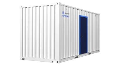 LOCAL DE STOCKAGE EN CONTAINER DE 20 PIEDS AVEC PORTE DE SERVICE