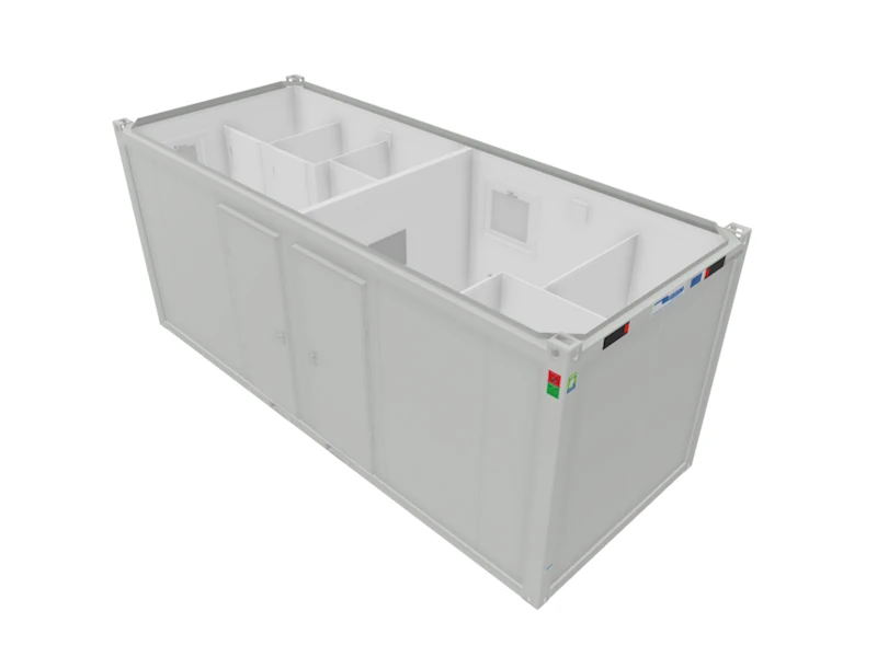 Bungalow sanitaire avec 5 WC H/F séparés 14,7 m² 20 pieds