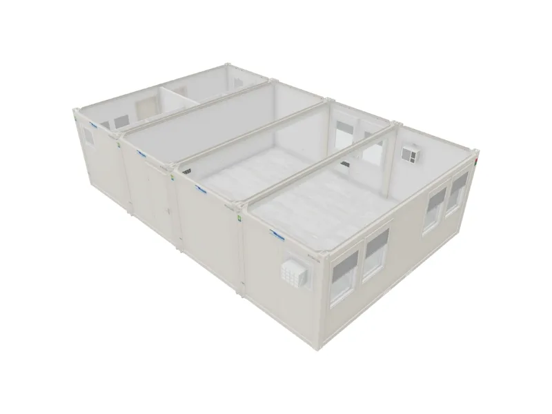 BUNGALOWS SALLE DE PAUSE ET WC SÉPARÉS 59 M²  4 X 20 PIEDS