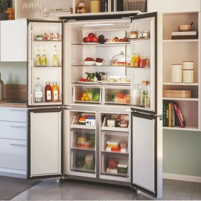Réfrigérateur multi-portes CANDY CFQQ5T817EPS - 463L (307 + 156L) - No Frost - Classe E - Silver