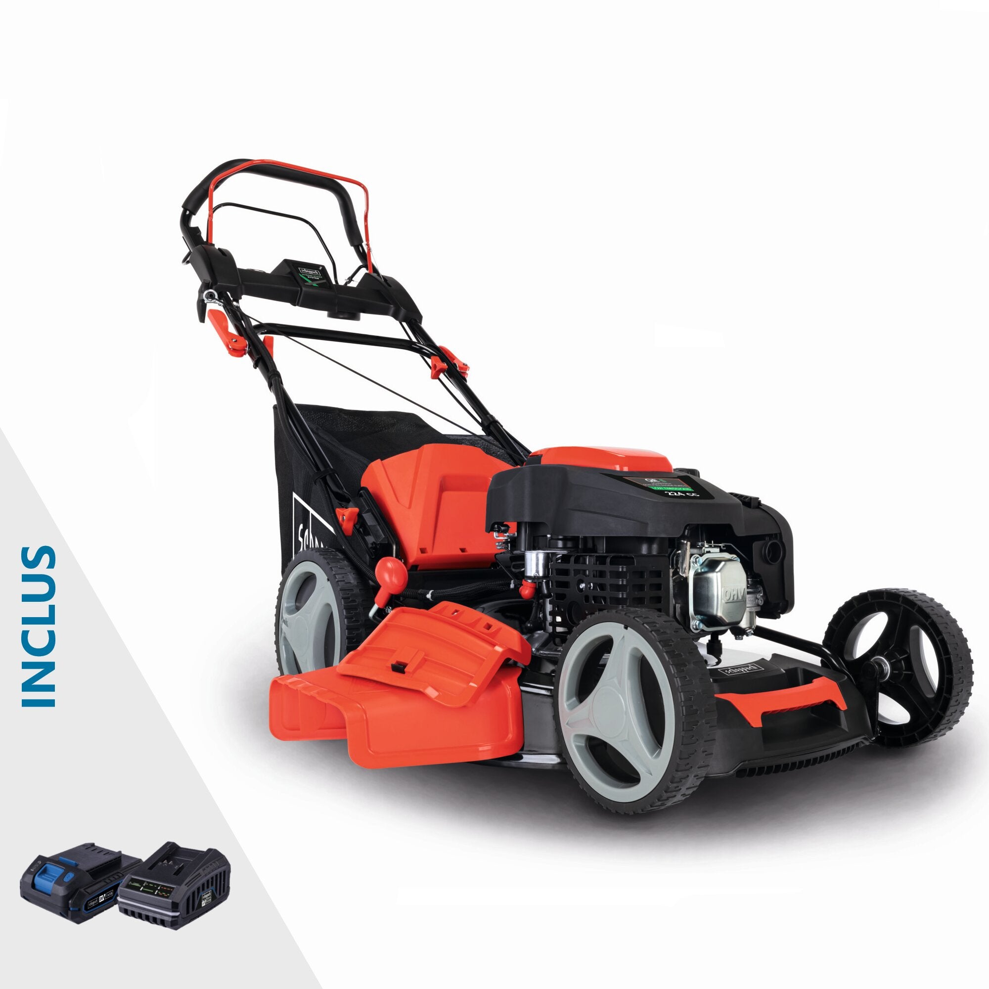 Tondeuse a essence SCHEPPACH Ms225-53e , 224 cm, l.53 cm, demarrage electrique